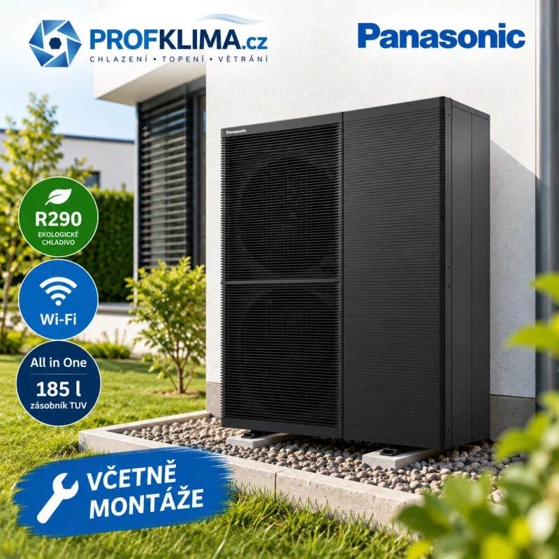 Tepelné čerpadlo Panasonic Aquarea M-gen All in One 185 l, 16 kW R290 včetně montáže
