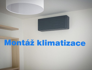 Montáž klimatizace SPLIT (1x vnitřní + 1x venkovní jednotka)
