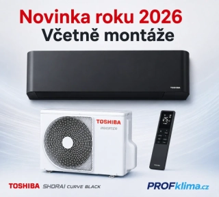 Toshiba Shorai Curve Black 2,5kW VČETNĚ MONTÁŽE