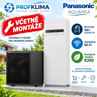 Tepelné čerpadlo Panasonic Aquarea All in One 7 kW včetně montáže